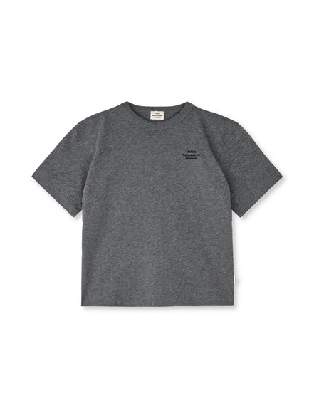 Mads Nørgaard - Copenhagen A/S - T-shirts - Dark Grey Melange - Cotton