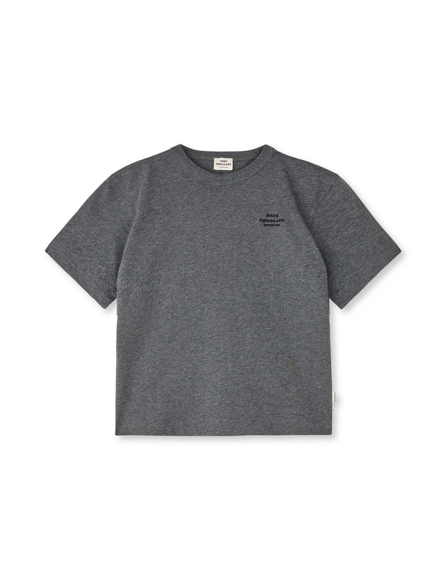 Mads Nørgaard - Copenhagen A/S - T-shirts - Dark Grey Melange - Cotton