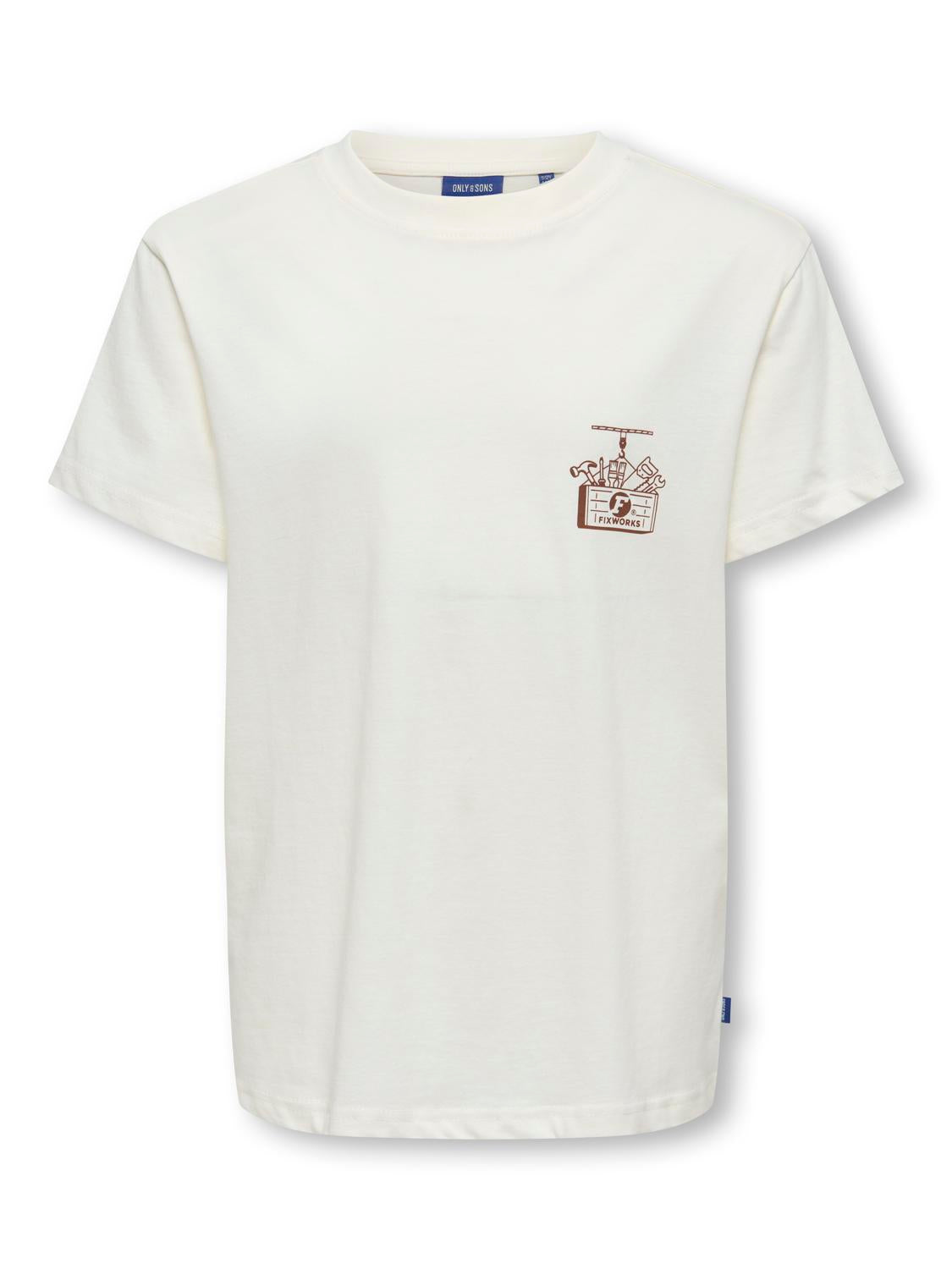 Only & Sons - T-Shirt - Cloud Dancer - Osjalfi