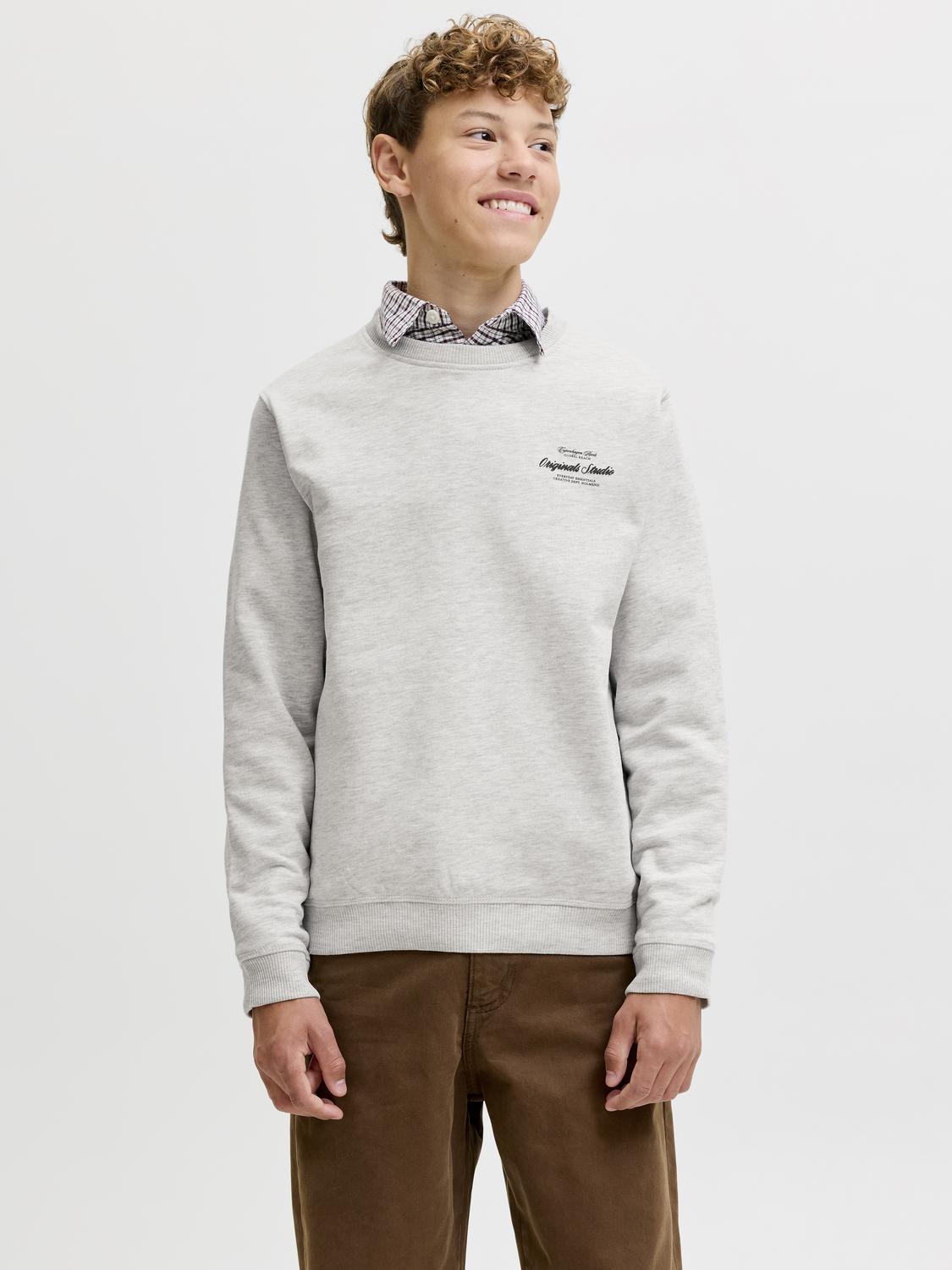 Jack & Jones Junior - Sweatshirt - White melange - Jornorrebro