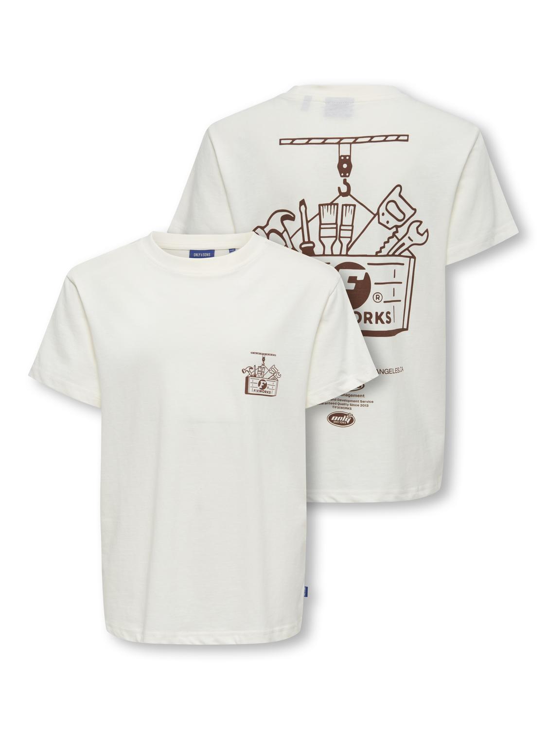 Only & Sons - T-Shirt - Cloud Dancer - Osjalfi