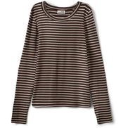 Sofie Schnoor - T-shirts - Brown Striped - Petriciasy