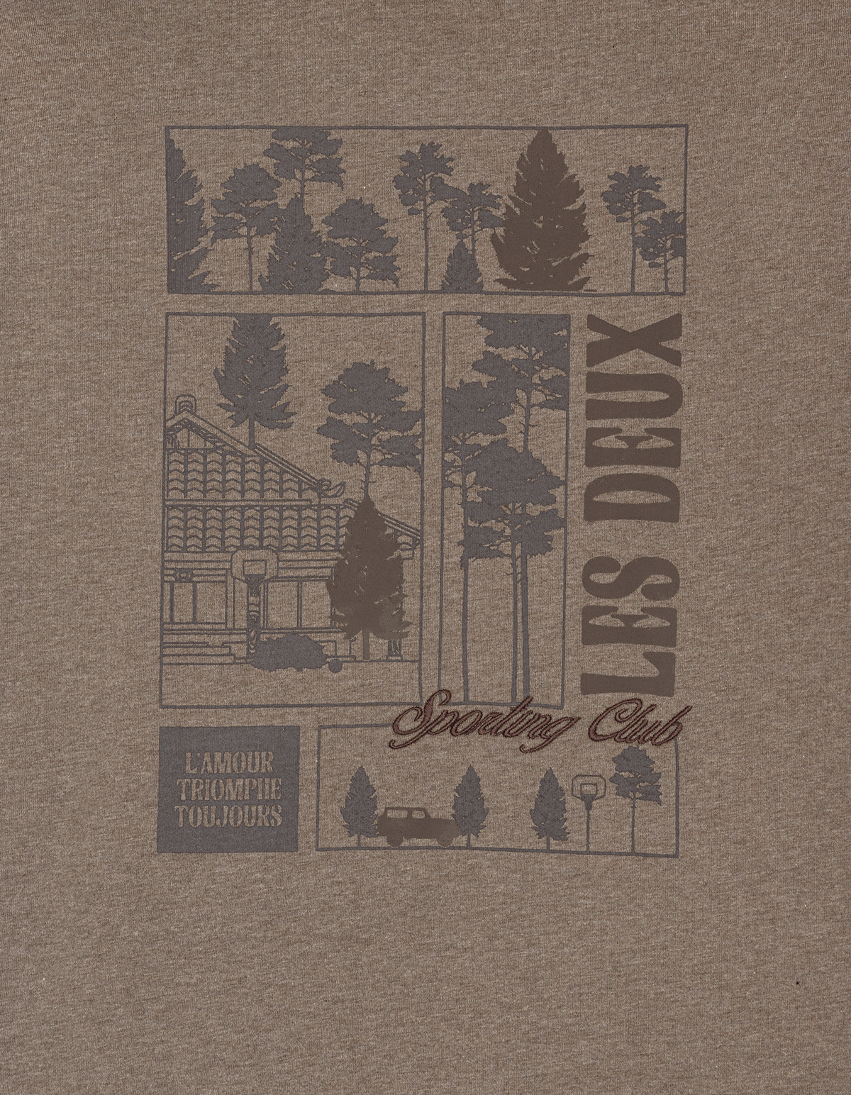 Les Deux - T-shirts - Mountain Grey Melange - Woods