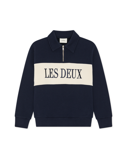Les Deux - Sweatshirts - Dark Navy Blue - Zipper