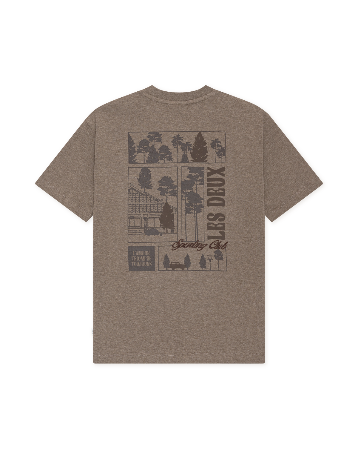 Les Deux - T-shirts - Mountain Grey Melange - Woods