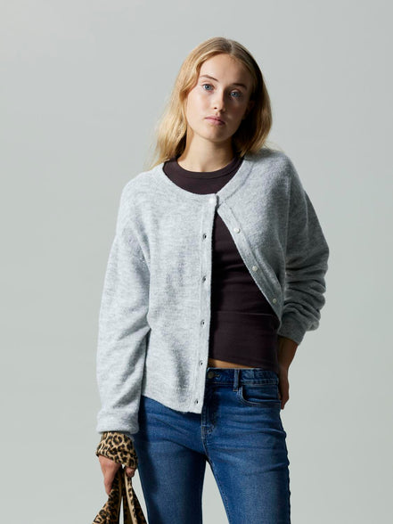LMTD - Cardigan - Light grey melange - Flot