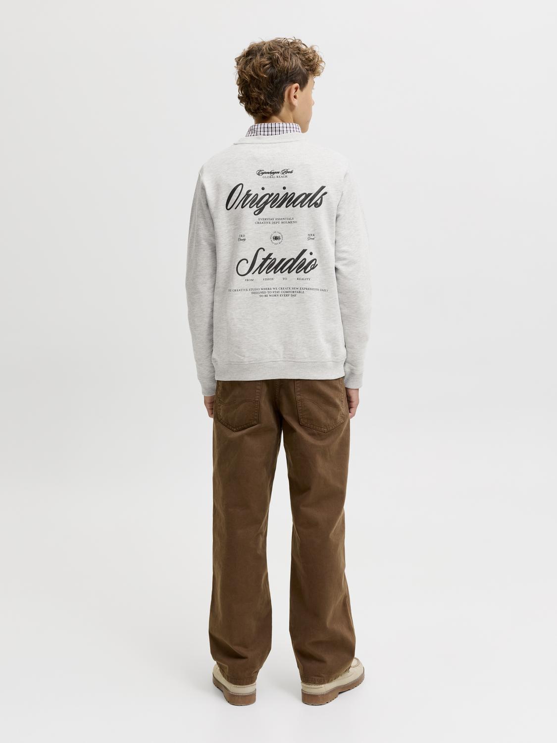 Jack & Jones Junior - Sweatshirt - White melange - Jornorrebro