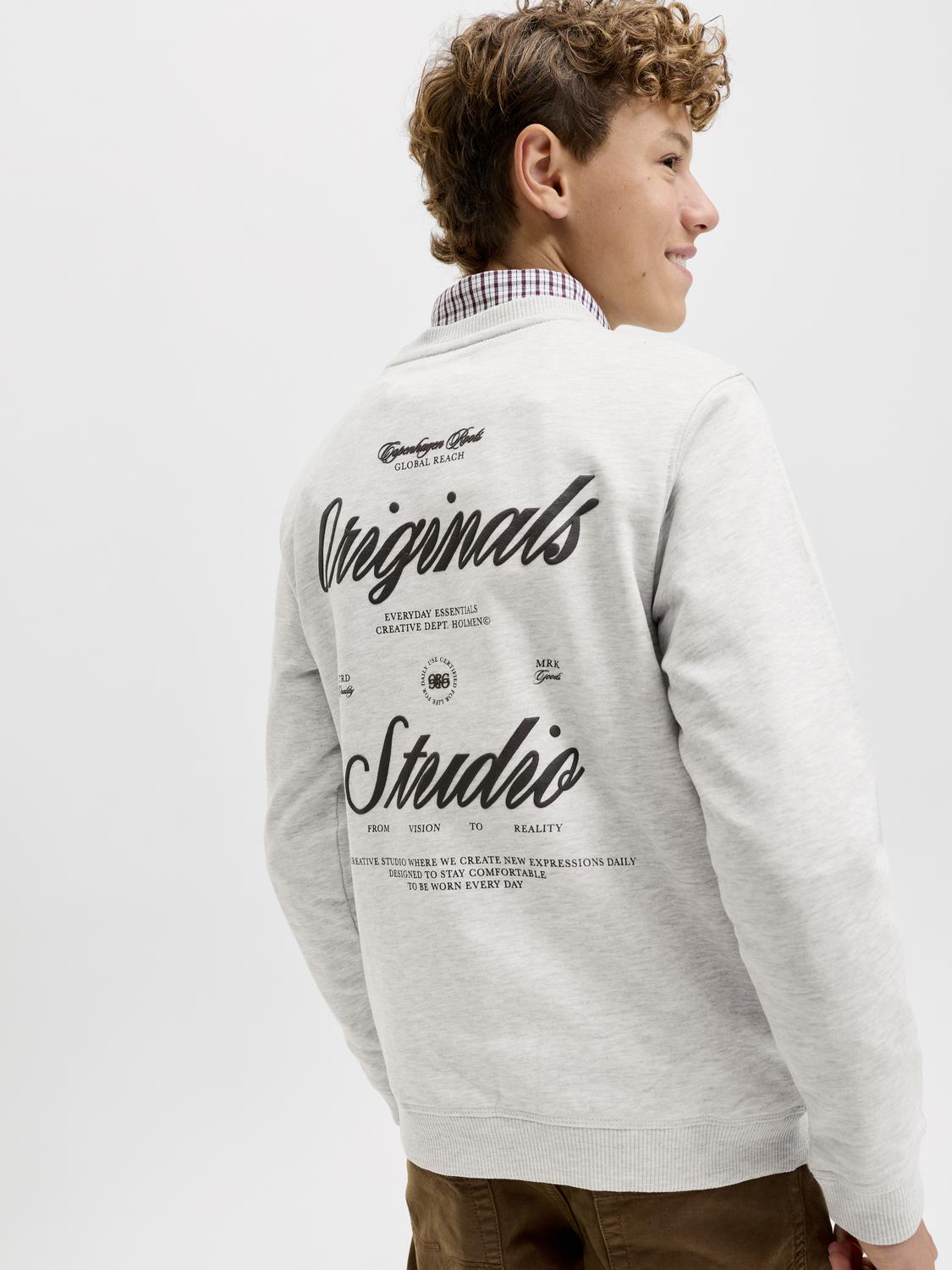 Jack & Jones Junior - Sweatshirt - White melange - Jornorrebro