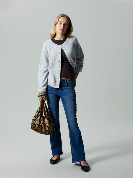 LMTD - Cardigan - Light grey melange - Flot