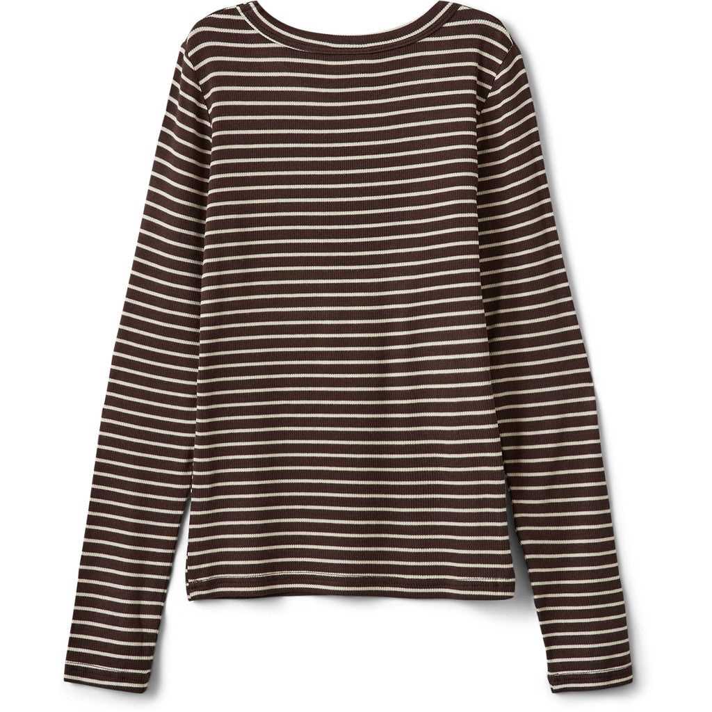 Sofie Schnoor - T-shirts - Brown Striped - Petriciasy