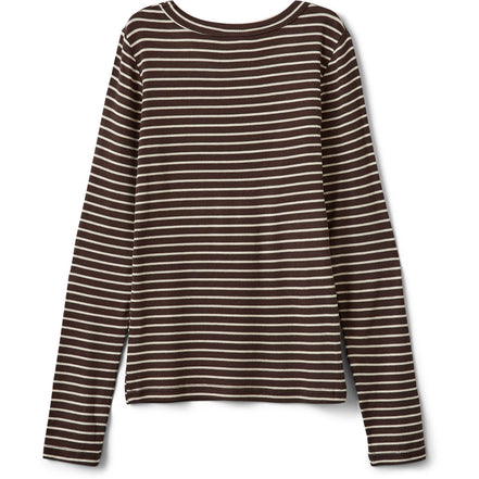 Sofie Schnoor - T-shirts - Brown Striped - Petriciasy